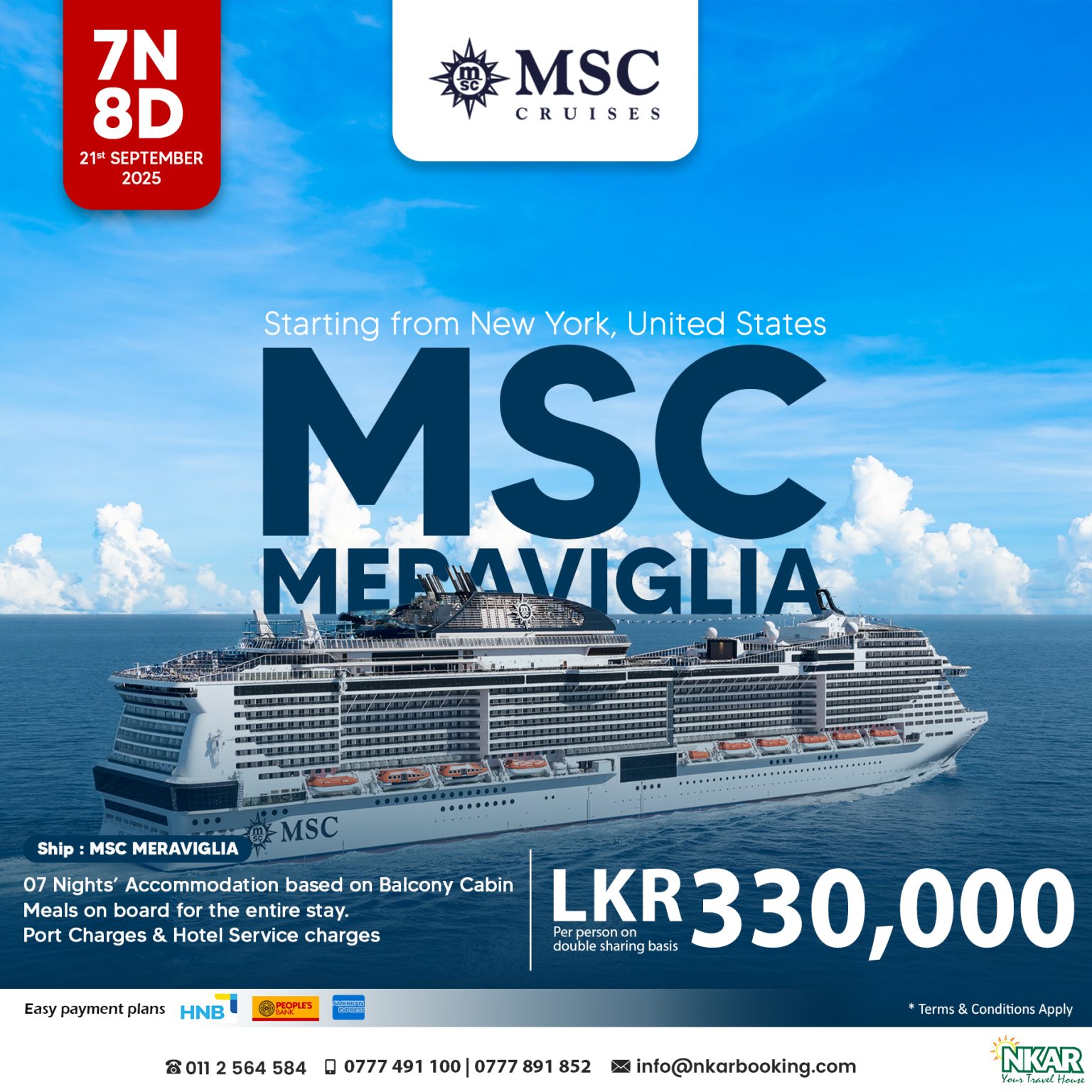 Embark on an Unforgettable Journey with MSC MERAVIGLIA