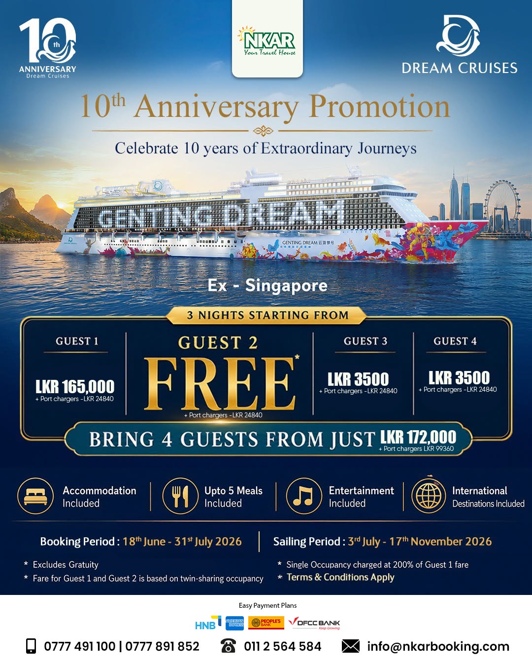 Genting Dream 10th Anniversary Promotion: Exclusive 3-Night Cruise Offer 2026 - Travel Promotion