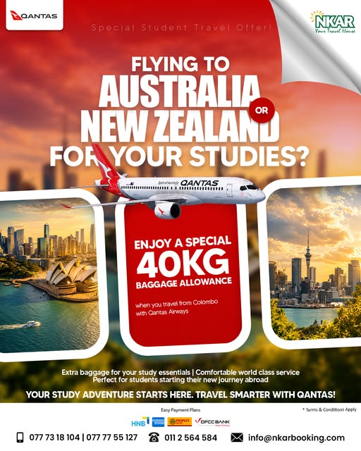 Student Flights to Australia & New Zealand – 40KG Baggage - Travel Promotion