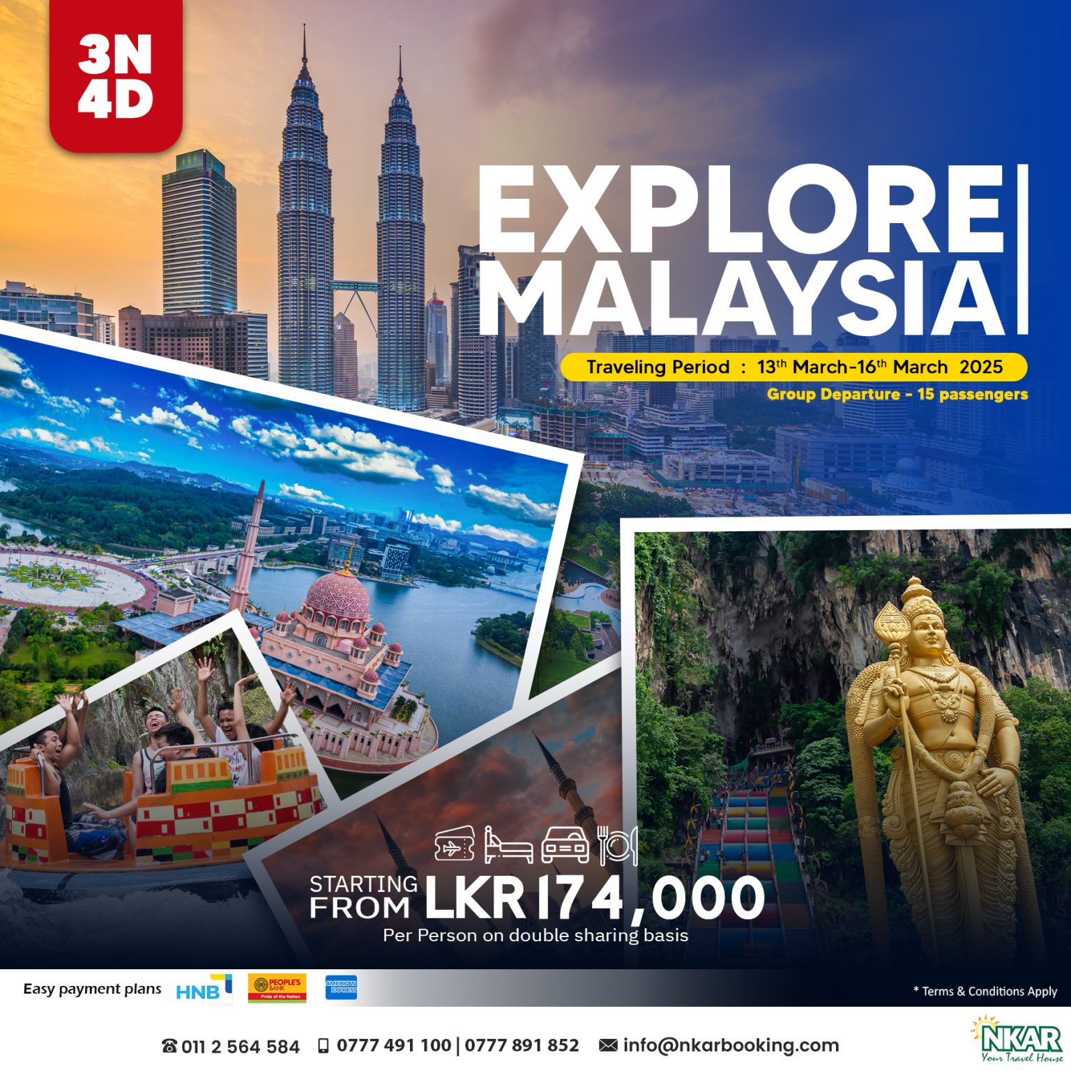 Discover the Vibrant Wonders of Malaysia: An Unforgettable Group Adventure – Customized Tour from Sri Lanka with NKARBooking