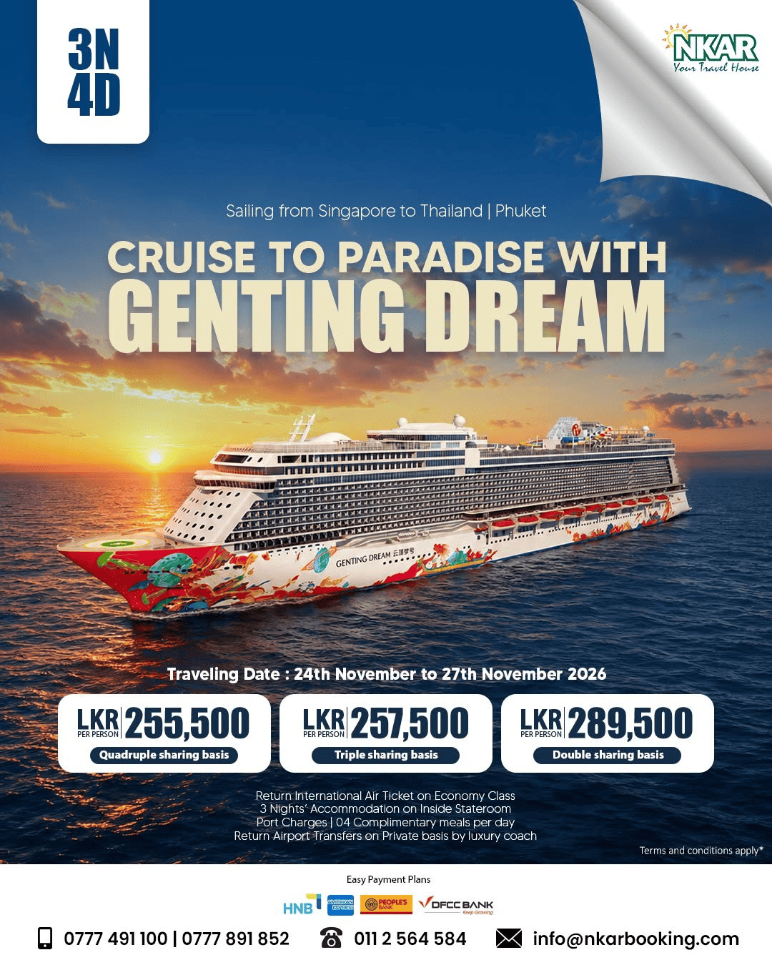 Genting Dream Cruise from Singapore to Phuket – 4 Days