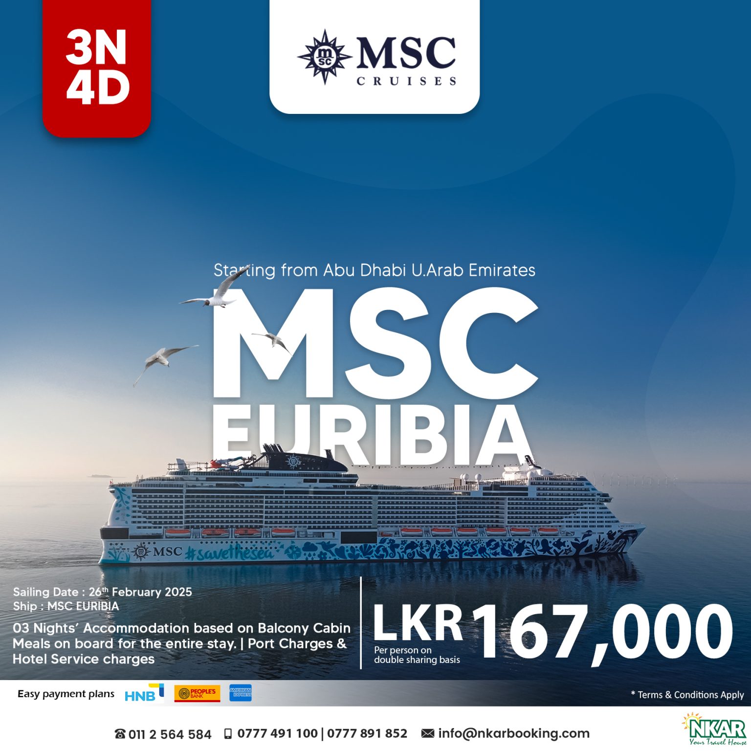 Set Sail on an Unforgettable Voyage with MSC EURIBIA !