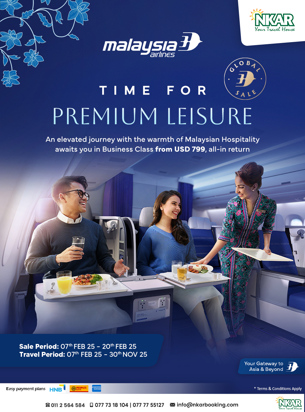 Malaysia Airlines Special Airfares from Colombo ! – Customized Tour from Sri Lanka with NKARBooking