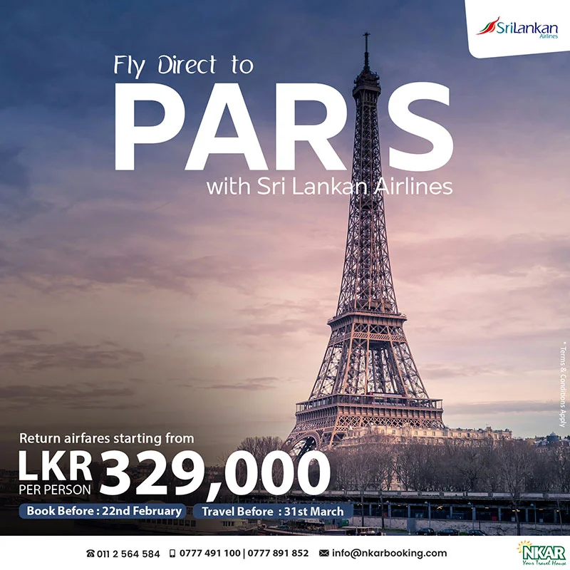 sri lankan air lines flights offer to paris